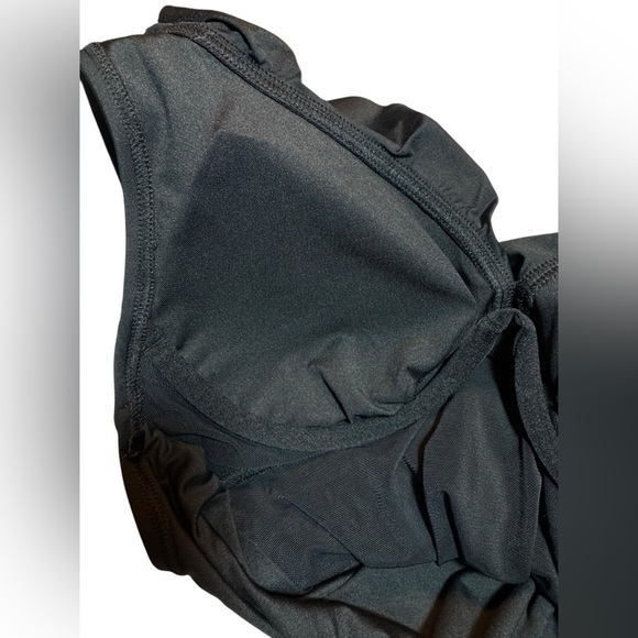 DKNY Ruffle Plunge Tummy Control Swimsuit - Picture 5 of 13